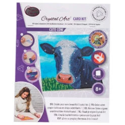 Crystal Art Card Kit - Cute Cow -TOYS'N'TUCK SALE 191410 5c51deda 9756 404a 9dc1 dd2fb6e314be