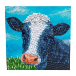 Crystal Art Card Kit - Cute Cow