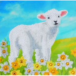 Crystal Art Card Kit - Little Lamb