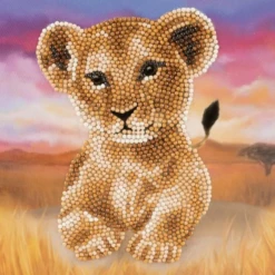 Crystal Art Card Kit - Lion Cub
