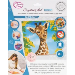Crystal Art Card Kit - Baby Giraffe -TOYS'N'TUCK SALE 216750 cd780095 4da1 4ba8 9b7b 71ddabc13ee4