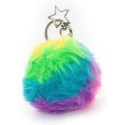Furry Squish Ball Keychain