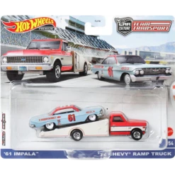 Hot Wheels Car Culture Team Transport 61 Impala 72 Chevy Ramp Truck