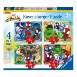 Marvel Ravensburger 4 Puzzles In A Box Spidey And His Amazing Friends