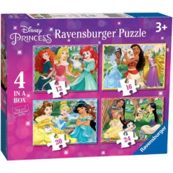 Ravensburger 4 Puzzles In A Box Disney Princess Friendship!