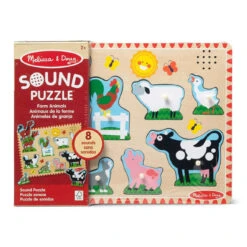 Melissa & Doug Wooden Sound Puzzle Farm Animals