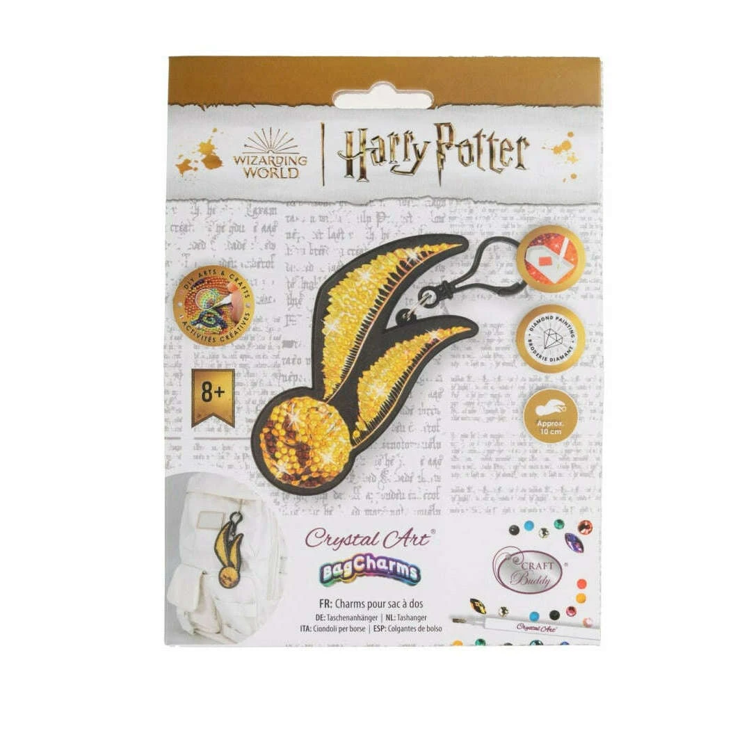Crystal Art Bag Charms Harry Potter - Golden Snitch 6 Crystal Art Bag Charms Harry Potter - Golden Snitch - Image 4
