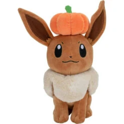Pokemon 8 Inch Plush - Eevee With Pumpkin