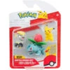 Pokemon Battle Figure Set - Jangmo-O,Ivysaur,Pikachu