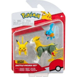 Pokemon Battle Figure Set - Pikachu, Mudkip, Boltund