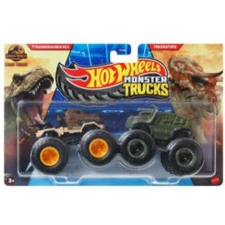 Hot Wheels Monster Trucks Tyrannosaurus Rex VS Triceratops