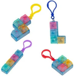 Glitter Fidget Keyboard Keychain